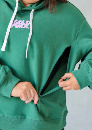 Goldmiilk EMERALD BREASTFEEDING HOODIE