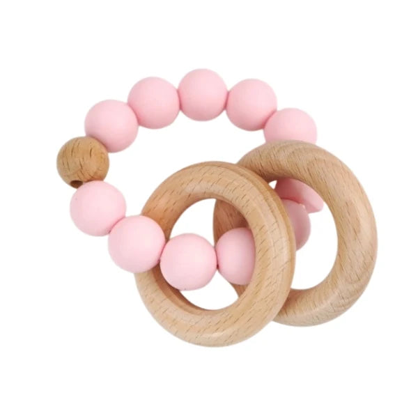 Silicone + Beechwood Teething Rings
