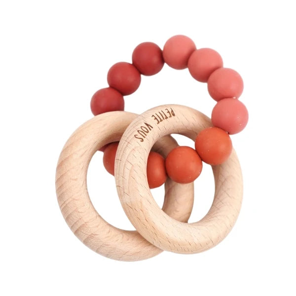 Silicone + Beechwood Teething Rings