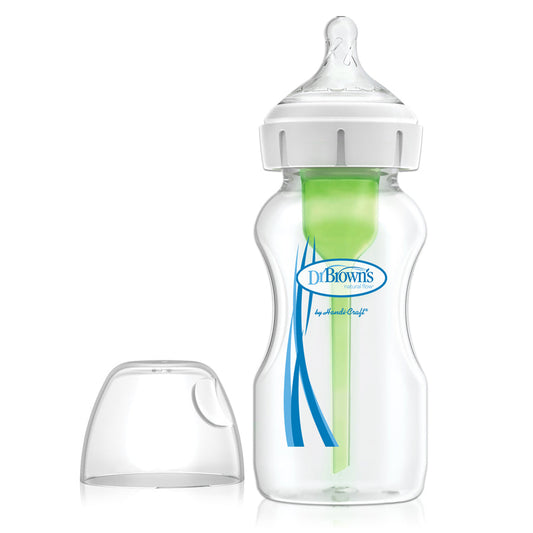 DR Browns Options+ Anti Colic Wide Neck Bottle With Level 1 Teat, 270ML