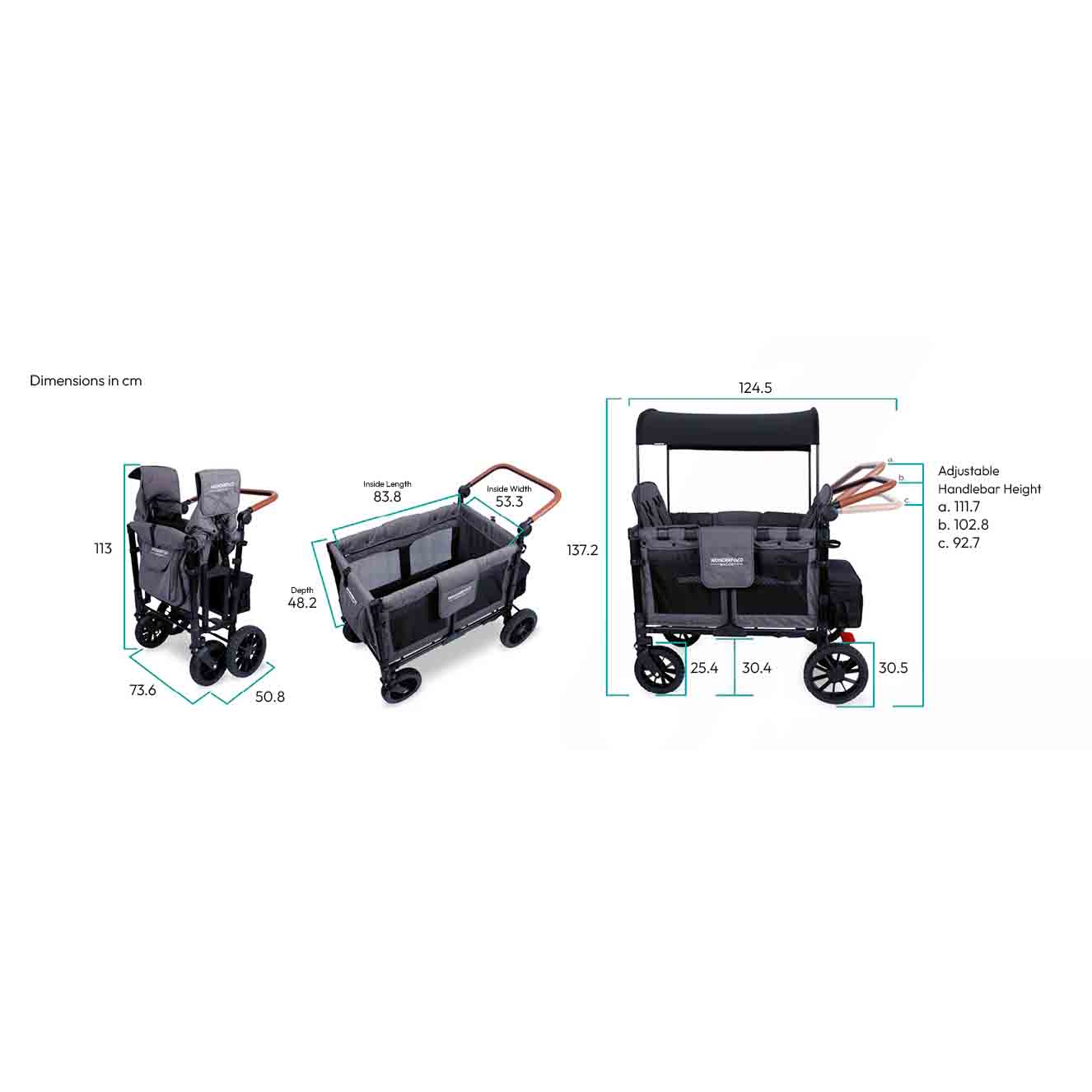 W4 Luxe Stroller Wagon Quad Seat