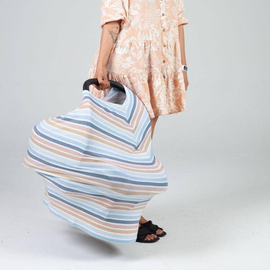 Multi-Use Nursing & Breastfeeding Cover - Retro Stripes