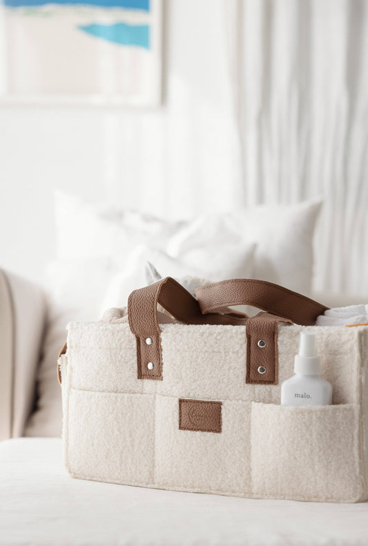 Nappy Caddy- Snow Tan- Large Side Pocket