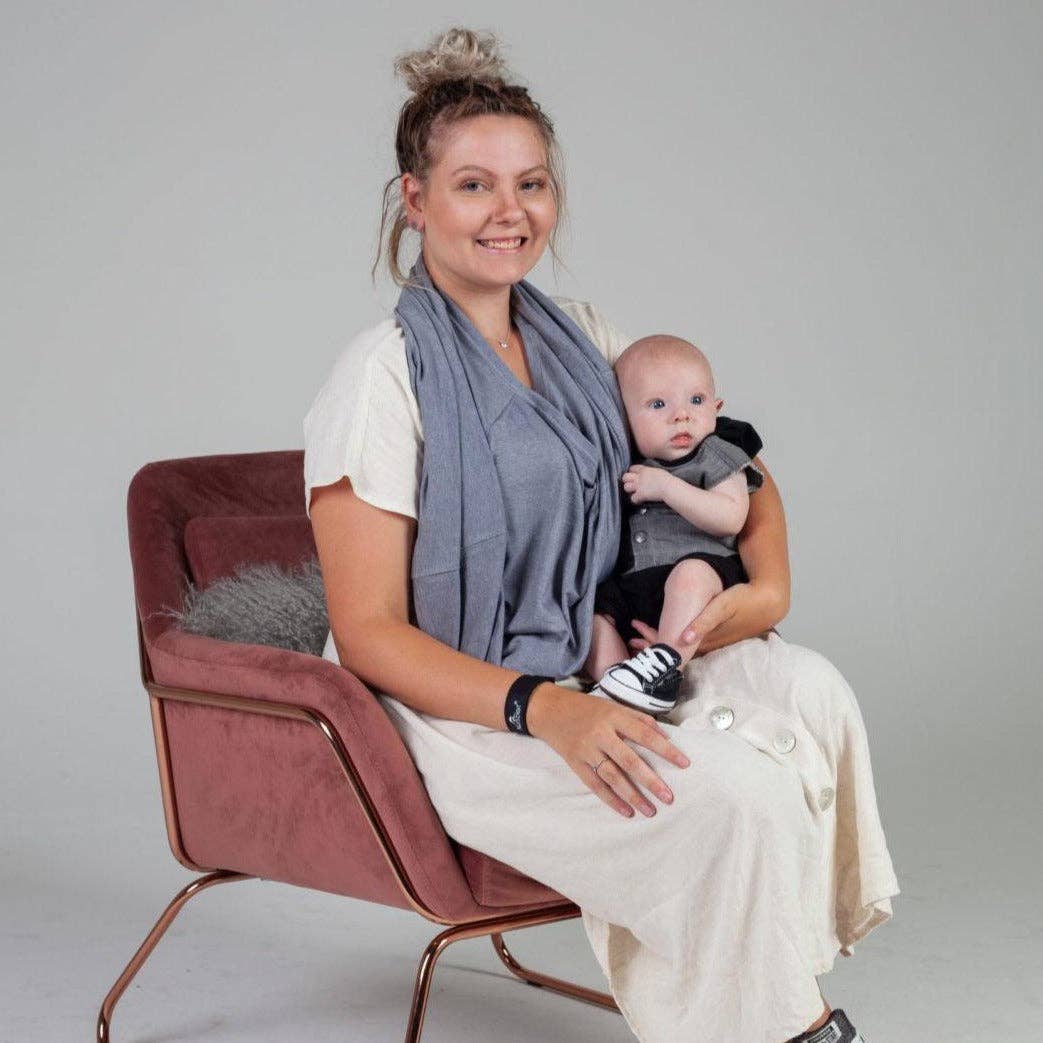 Multi-Use Nursing & Breastfeeding Cover - Grey Stone Denim