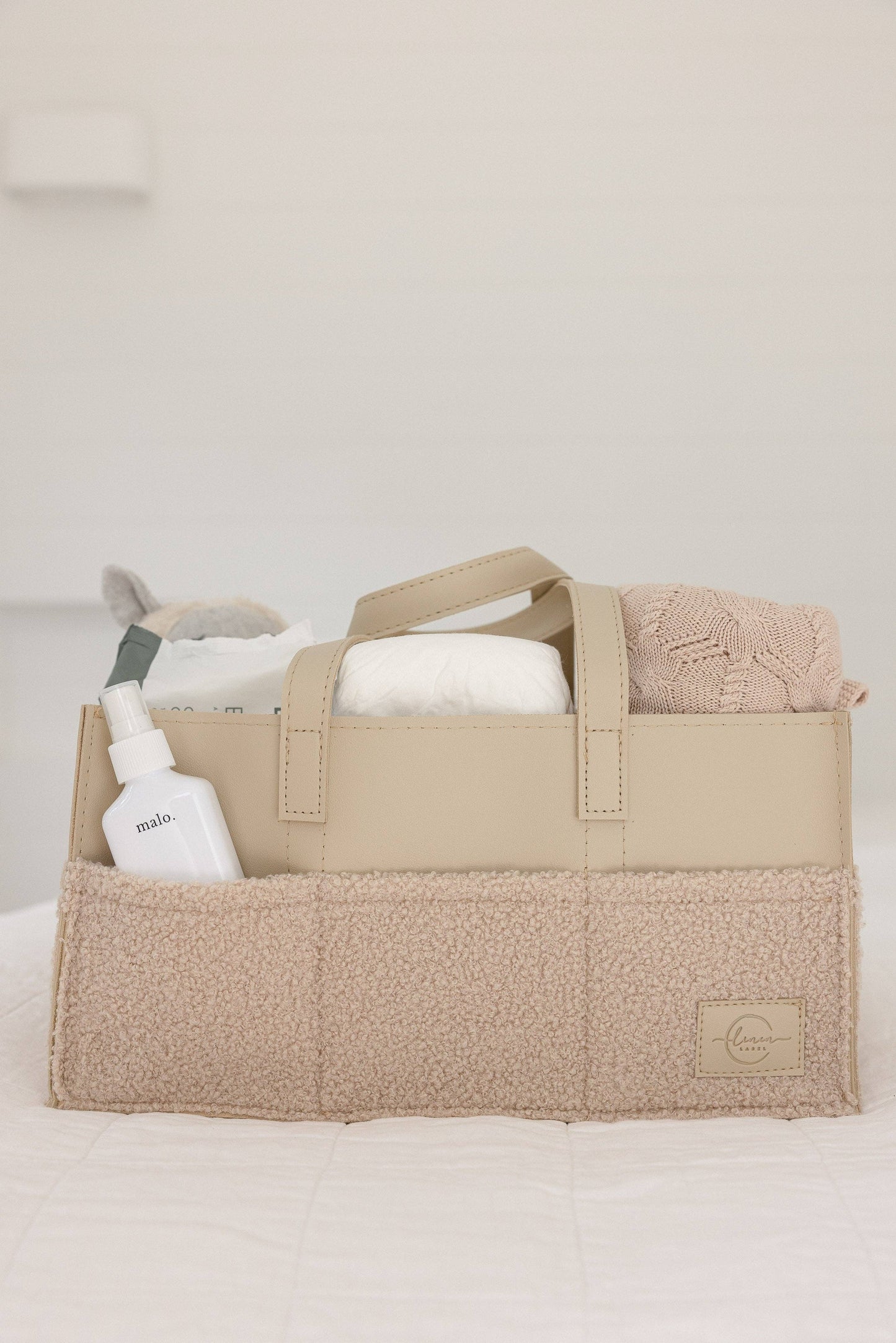Nappy Caddy- Luxe Range- Nude