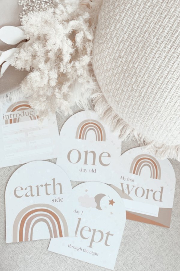 Somewhere Over the Rainbow | Baby Milestone Cards