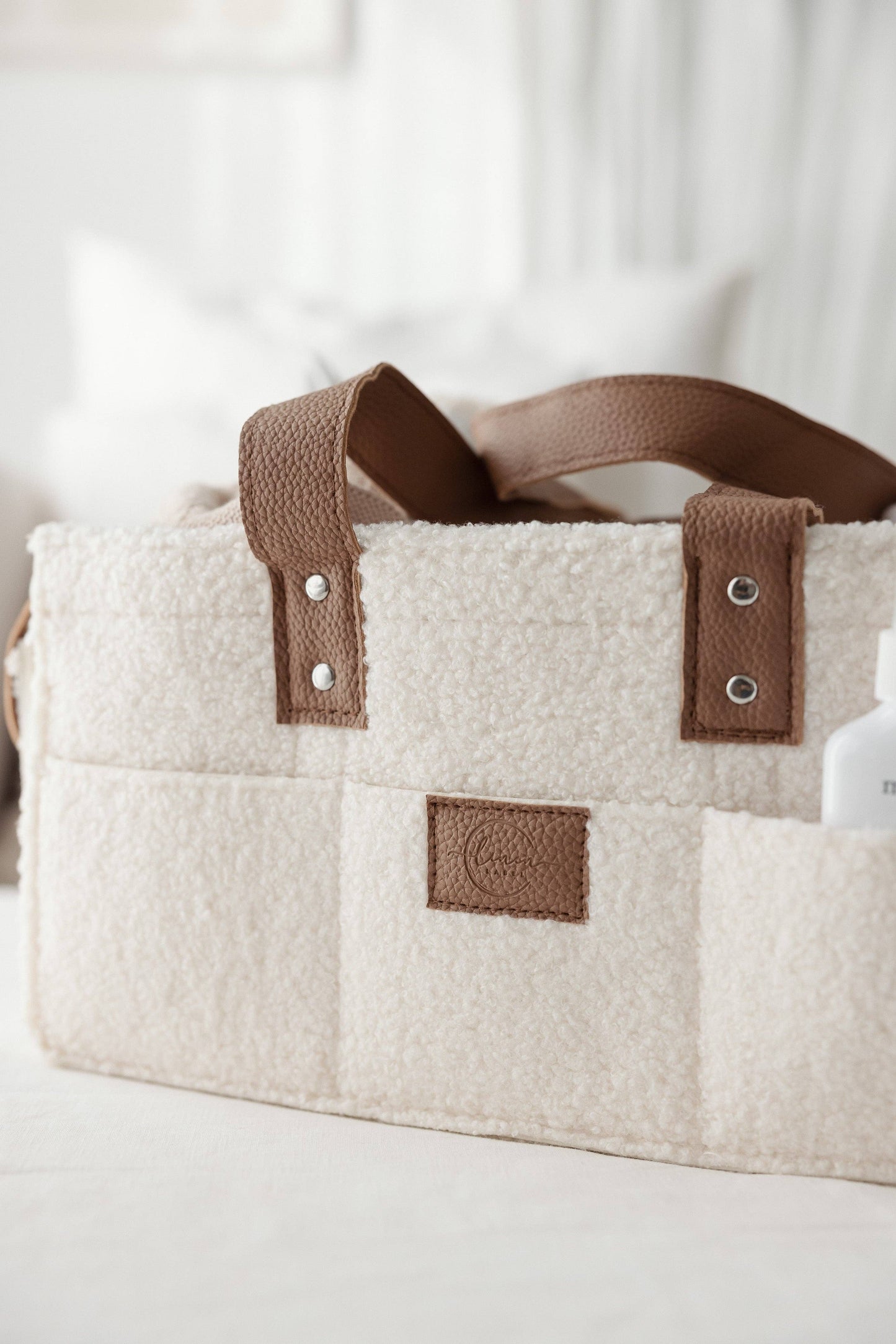 Nappy Caddy- Snow Tan- Large Side Pocket