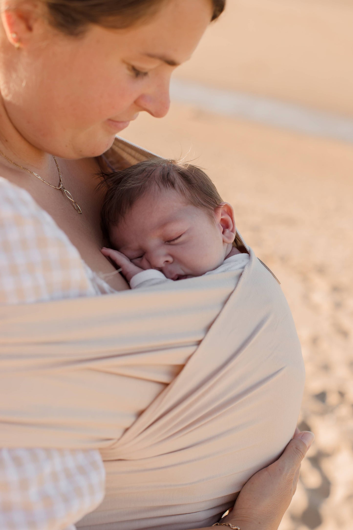 Baby Wrap Carrier - Beige/Oat