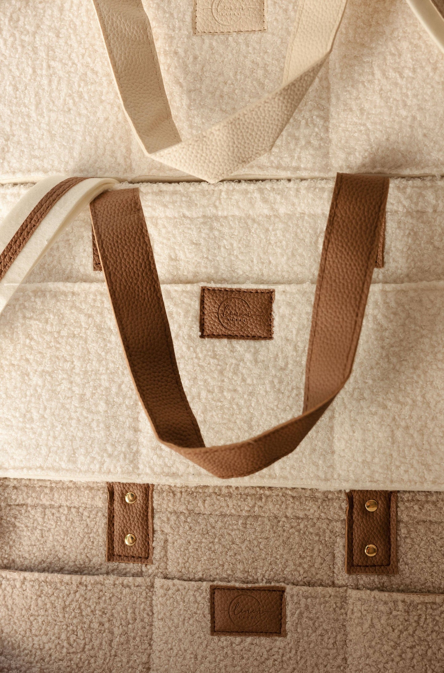 XL Teddy Nappy Caddy - Snow Tan