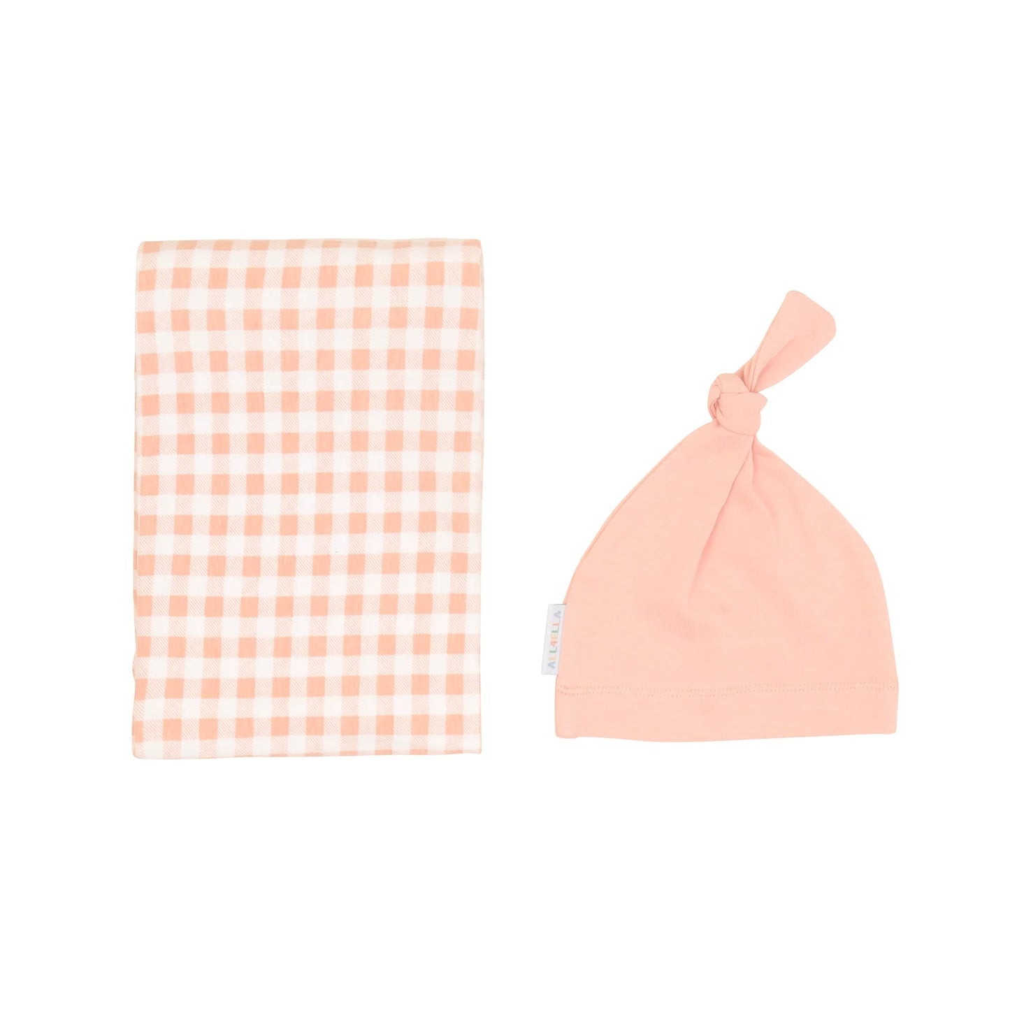 Organic Jersey Swaddle & Matching Beanie Set